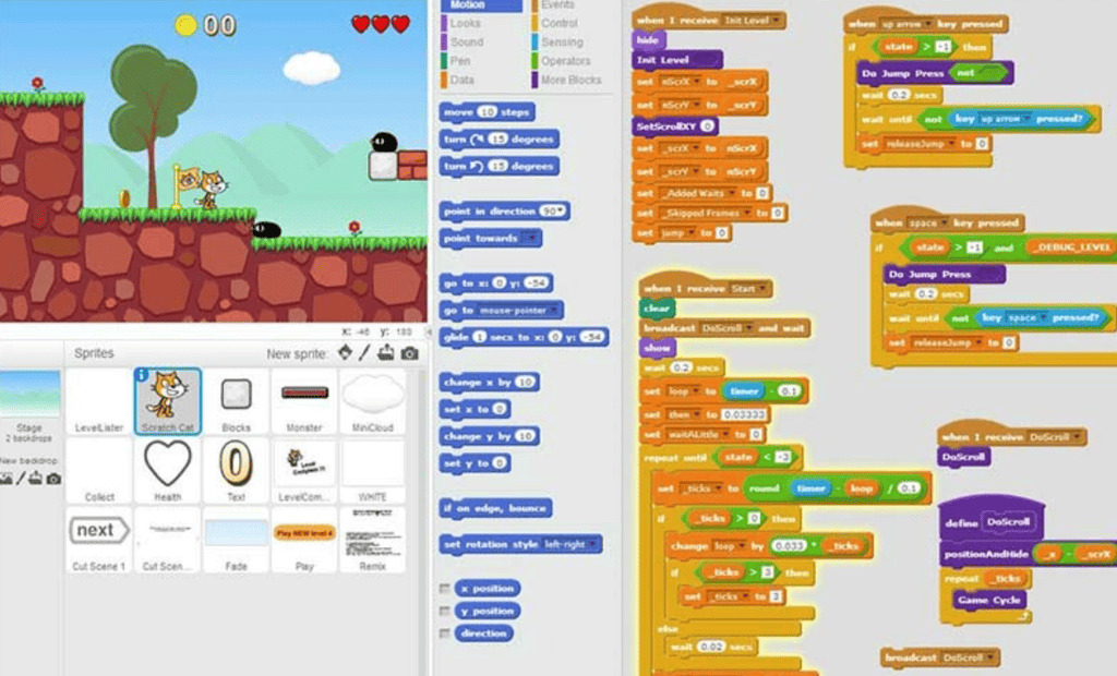 Programação com Scratch: Desenvolvendo jogos 1 imagem do scratch por dentro