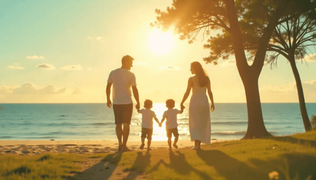 Família sendo felizes